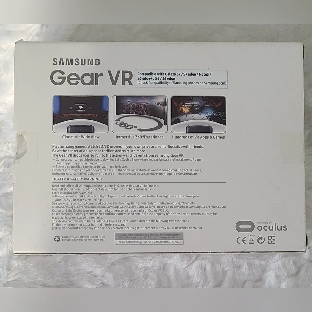 Samsung GEAR VR Oculus Virtual Reality Headset SM-R323 (2016 Edition) NEW in BOX